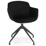 paris prix Fauteuil Design en Velours "Loana" 80cm Noir