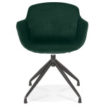 Paris Prix Fauteuil Design En Velours "Loana" 80cm Vert
