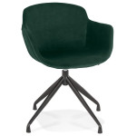 paris prix Fauteuil Design en Velours "Loana" 80cm Vert