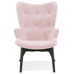 Paris Prix Fauteuil Design En Velours "Mapelo" 93cm Rose