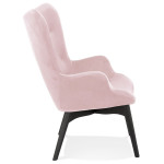 Paris Prix Fauteuil Design En Velours "Mapelo" 93cm Rose