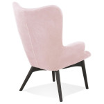 Paris Prix Fauteuil Design En Velours "Mapelo" 93cm Rose