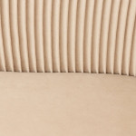 Paris Prix Fauteuil Design En Velours "Solaro" 78cm Beige