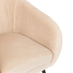 Paris Prix Fauteuil Design En Velours "Solaro" 78cm Beige