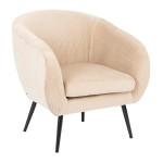 paris prix Fauteuil Design en Velours "Solaro" 78cm Beige