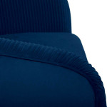Paris Prix Fauteuil Design En Velours "Solaro" 78cm Bleu