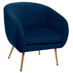 paris prix Fauteuil Design en Velours "Solaro" 78cm Bleu