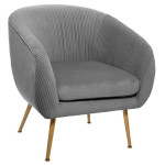 paris prix Fauteuil Design en Velours "Solaro" 78cm Gris