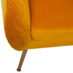Paris Prix Fauteuil Design En Velours "Solaro" 78cm Jaune