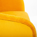 Paris Prix Fauteuil Design En Velours "Solaro" 78cm Jaune