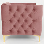 Paris Prix Fauteuil Design En Velours "Suez" 83cm Rose