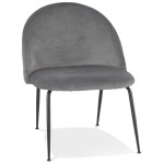 paris prix Fauteuil Design en Velours "Talia" 83cm Gris Clair
