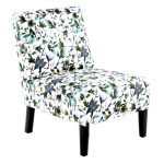 paris prix Fauteuil Design Imprimé "Indira" 84cm Beige & Vert