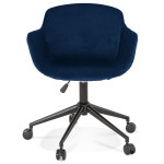 Paris Prix Fauteuil Design "Laurie" 80cm Bleu & Naturel