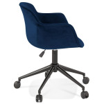 Paris Prix Fauteuil Design "Laurie" 80cm Bleu & Naturel