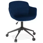 paris prix Fauteuil Design "Laurie" 80cm Bleu & Naturel