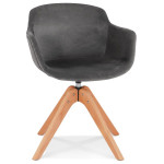paris prix Fauteuil Design "Laurie" 80cm Gris & Naturel