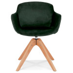 Paris Prix Fauteuil Design "Laurie" 80cm Vert & Naturel