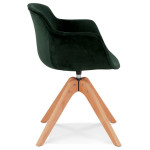 Paris Prix Fauteuil Design "Laurie" 80cm Vert & Naturel
