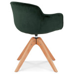 Paris Prix Fauteuil Design "Laurie" 80cm Vert & Naturel