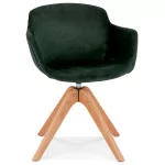 paris prix Fauteuil Design "Laurie" 80cm Vert & Naturel