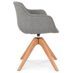 Paris Prix Fauteuil Design "Militao" 80cm Gris & Naturel
