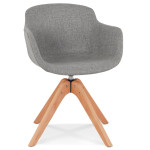 paris prix Fauteuil Design "Militao" 80cm Gris & Naturel