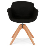Paris Prix Fauteuil Design "Militao" 80cm Noir & Naturel