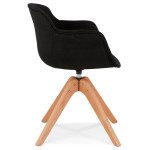Paris Prix Fauteuil Design "Militao" 80cm Noir & Naturel