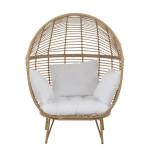 Paris Prix Fauteuil Design Ovale "Aciera" 148cm Naturel