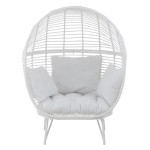 Paris Prix Fauteuil Design Ovale "Aciera" 151cm Blanc