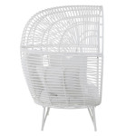 Paris Prix Fauteuil Design Ovale "Aciera" 151cm Blanc