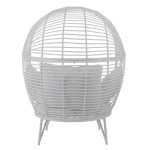 Paris Prix Fauteuil Design Ovale "Aciera" 151cm Blanc