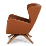 Paris Prix Fauteuil Design Pivotant "Badon" 90cm Marron