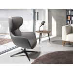 Paris Prix Fauteuil Design Pivotant "Claude" 104cm Gris