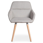 Paris Prix Fauteuil Design Scandinave "Dorcy" 82cm Beige