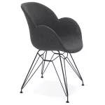 paris prix Fauteuil Design Tissu "Kapt" 85cm Gris Foncé