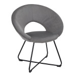 paris prix Fauteuil Design Velours Côtelé "Giulia" 84cm Gris