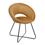 paris prix Fauteuil Design Velours Côtelé "Giulia" 84cm Jaune