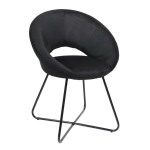 paris prix Fauteuil Design Velours Côtelé "Giulia" 84cm Noir