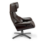 Paris Prix Fauteuil En Cuir Design "Joaquin" 105cm Chocolat