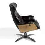 Paris Prix Fauteuil En Cuir Design "Otoman" 100cm Chocolat
