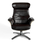 Paris Prix Fauteuil En Cuir Design "Otoman" 100cm Chocolat