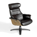 paris prix Fauteuil en Cuir Design "Otoman" 100cm Chocolat
