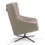 Paris Prix Fauteuil En Cuir Design "Toni" 100cm Taupe