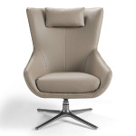 Paris Prix Fauteuil En Cuir Design "Toni" 100cm Taupe