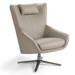 paris prix Fauteuil en Cuir Design "Toni" 100cm Taupe
