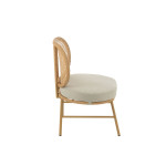 Paris Prix Fauteuil En Rotin Avec Coussin "Joa" 87cm Naturel