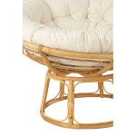 Paris Prix Fauteuil En Rotin & Coussin "Céline" 115cm Naturel