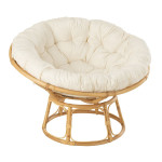 paris prix Fauteuil en Rotin & Coussin "Céline" 115cm Naturel